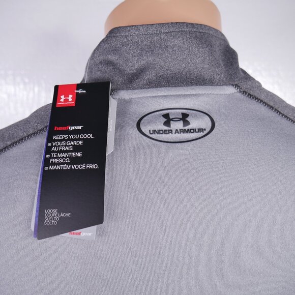 Under Armour Men's Size M Quarter Zip Pullover Shirt Jacket Heatgear NWT - Picture 2 of 5